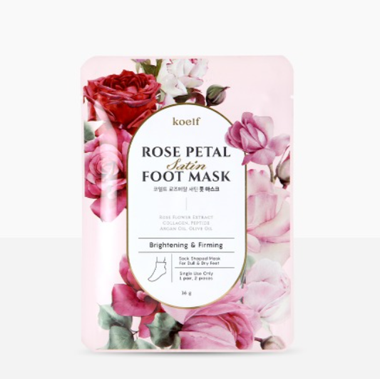 Rose Petal Satin Foot Mask 1EA