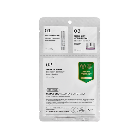 VT COSMETICS VT REEDLE SHOT ALL IN ONE 3STEP MASK STEP1,3 - 1.5g / STEP2 - 25g