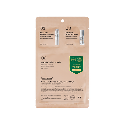 VT COSMETICS VT VITA-LIGHT ALL IN ONE 3STEP MASK STEP1,3 - 1.5g / STEP2 - 24g