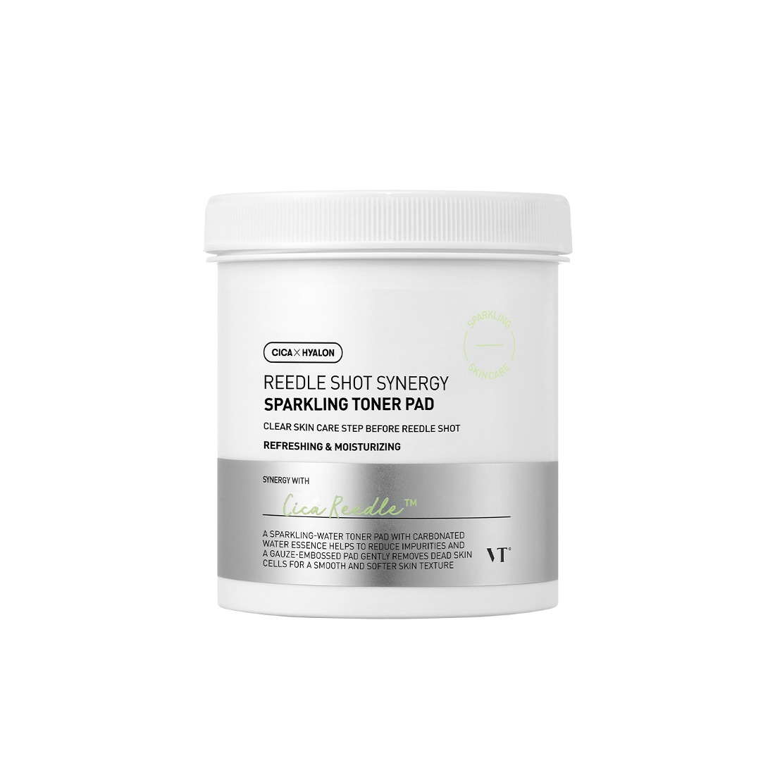 VT COSMETICS VT REEDLE SHOT SYNERGY SPARKLING TONER PAD 80ea / 200ml