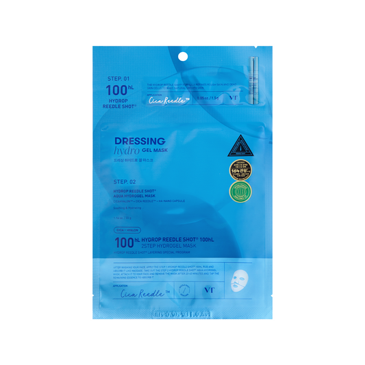 VT COSMETICS VT HYDROP REEDLE SHOT® 100hL 2STEP HYDROGEL MASK 1.5g + 33g