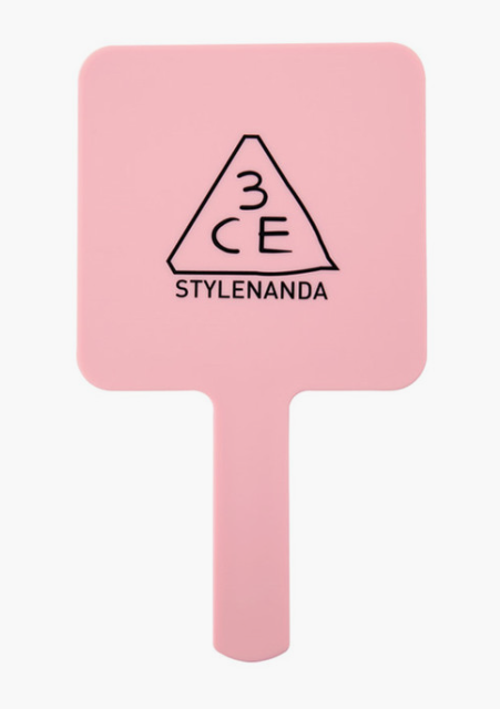 3ce SQUARE HAND MIRROR #PINK RUMOUR