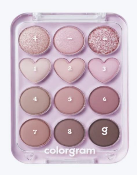 Colorgram Pin Point Eyeshadow Palette 02 Pink+Mauve=♥