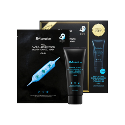 JMsolution Hyal Cactus+Resurrection Plant+Seaweed Mask Nutri Editon 30ml*11ea+100ml