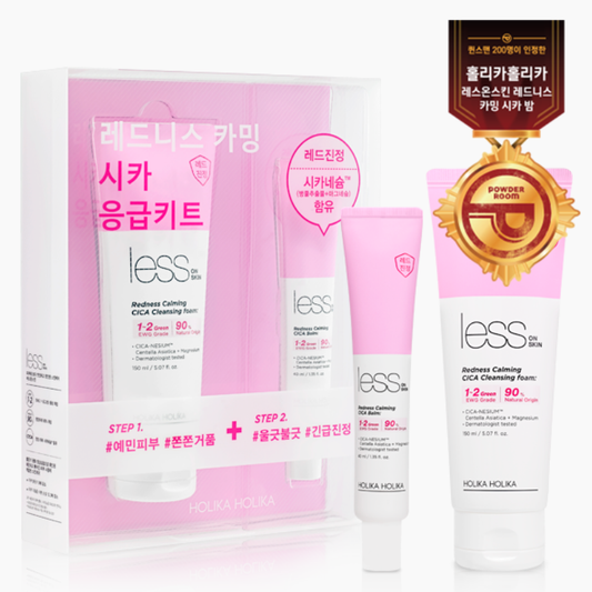Less on Skin Redness Calming Cica Urgent Care Edition cica balm 40ml+cica cleasing form 150ml