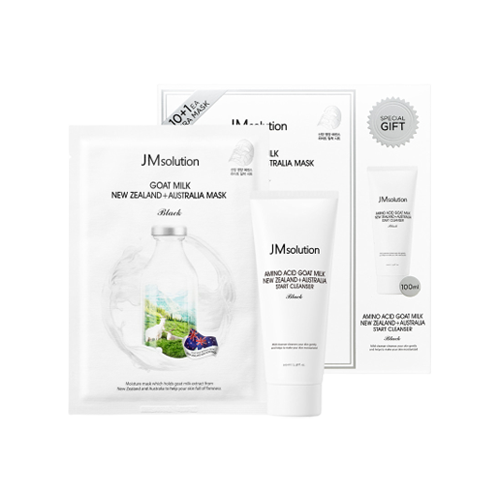 JMsolution Goat Milk New Zealand+Australia Mask Black Edition 30ml*11ea+100ml