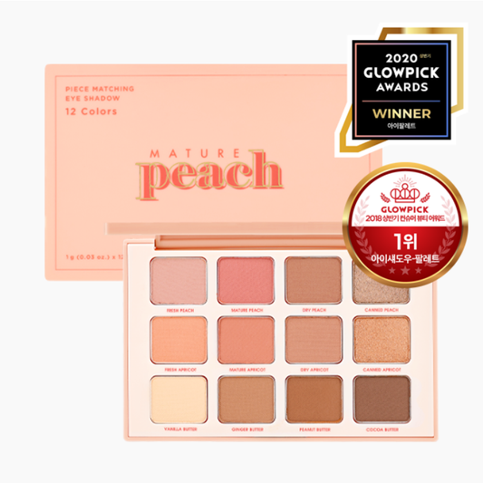 Piece matching 12 Colors Shadow Pallet 01 Mature Peach AD 12g