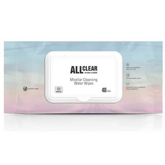 ALLCLEAR MICELLAR CLAEANSING WATER WIPES 40ea