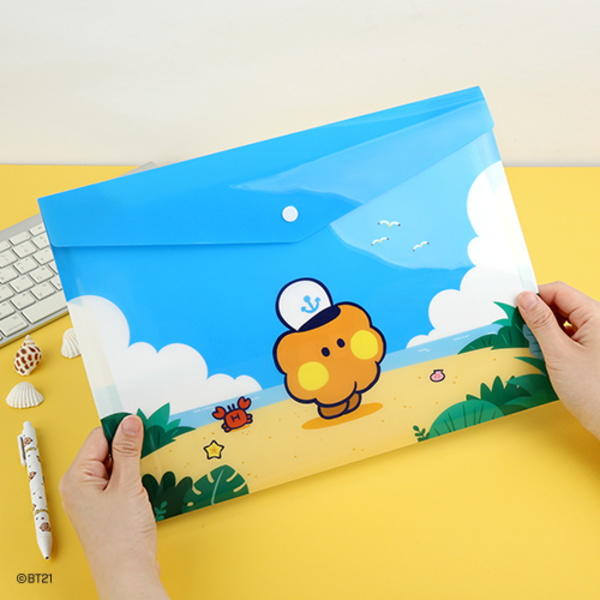 BT21 MININI PP FILE POCKET A4 VACANCE SHOOKY