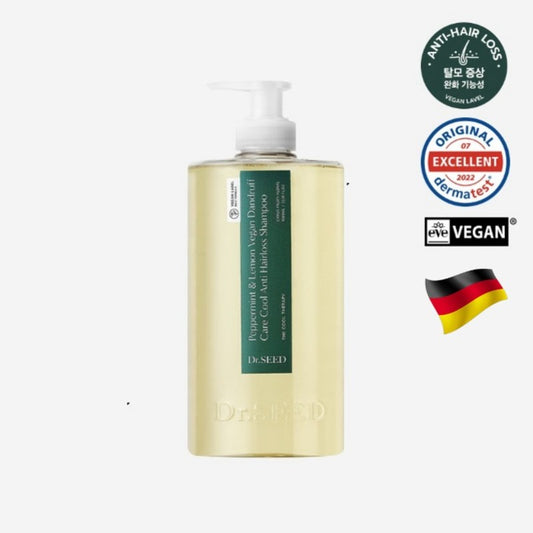 Dr.SEED Peppermint and Lemon Vegan Dandruff Cool Anti Hairloss Shampoo 1000ml