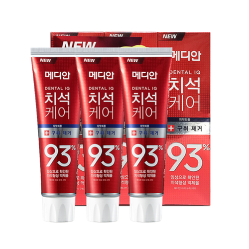Median Advanced Tartars Solution Toothpaste Red 120g*3ea