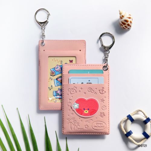 BT21 MININI LEATHER PATCH CARD HOLDER VACANCE TATA