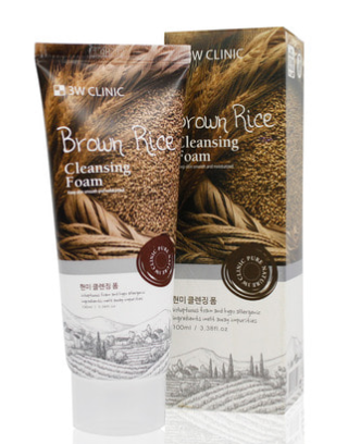 3W Clinic Brown Rice Cleansing Foam