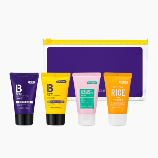 HOLIKA HOLIKA Biotin Travel Kit (shampoo30ml+treatment30ml+bodywash30ml+cleansingform30ml)