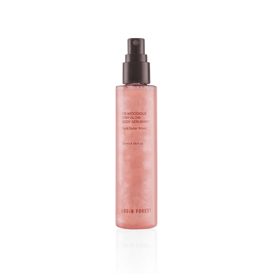 Login Forest Fig Woodique Stay Glow Body Serum Mist (With aurora pearl) 120ml