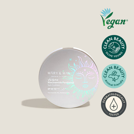 Mary&May Vegan Niacinamide Panthenol Sun Cushion SPF50+ PA++++ 25g