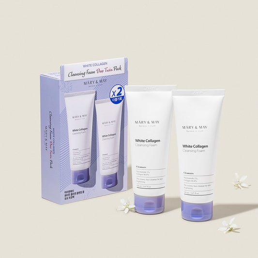 Mary&May White Collagen Cleansing Foam Duo Twin Pack(150ml x2)
