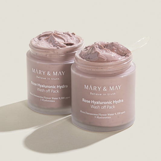 Mary&May Rose Hyaluronic Hydra Wash Off Pack Duo (125g x2)
