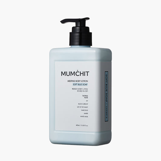 MUMCHIT Melting Body Lotion Soft Blue Soap 400ml