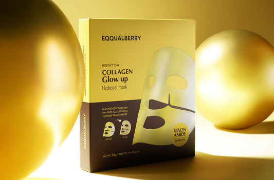 EQQUALBERRY COLLAGEN GLOW UP HYDROGEL MASK 30g | 4sheets(with Unit Carton)