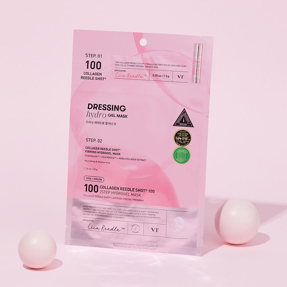 VT COSMETICS VT COLLAGEN REEDLE SHOT 100 2STEP MASK  1.5g+33g*4