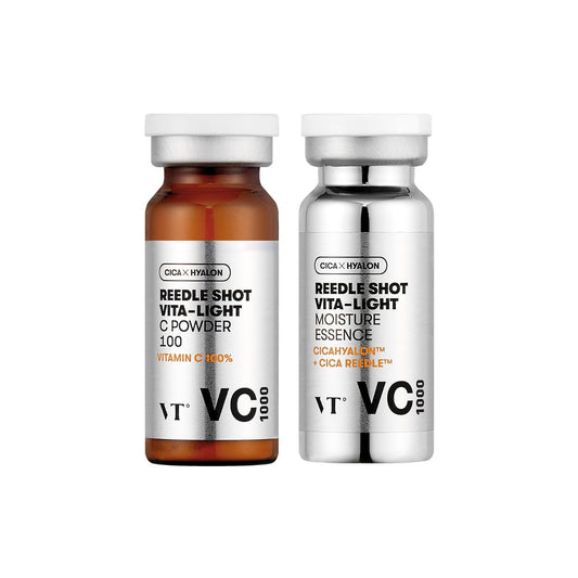 VT COSMETICS VT REEDLE SHOT VITA-LIGHT TONING ESSENCE VC1000 VC1000 : [1] 1g + [2] 9ml
