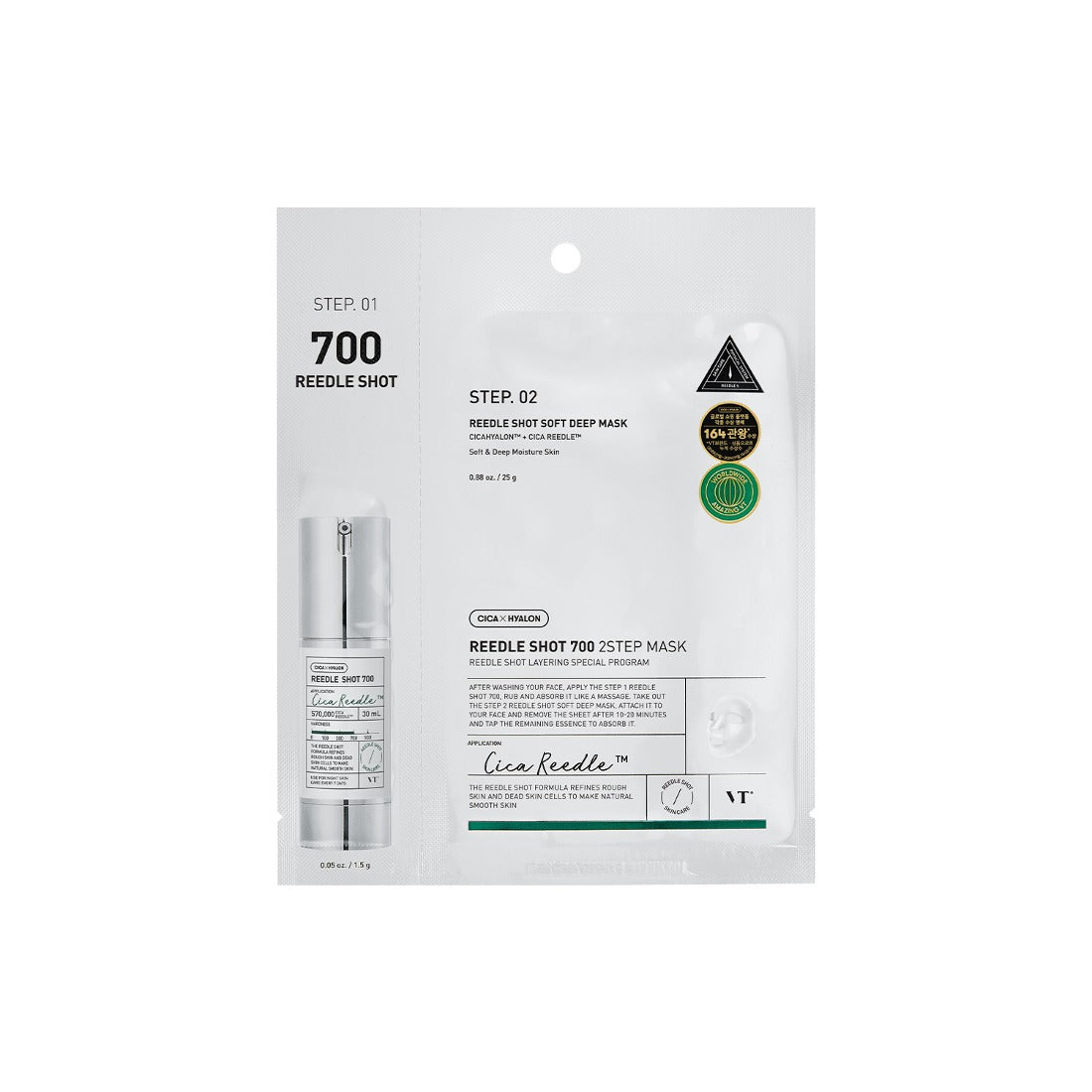 VT COSMETICS VT REEDLE SHOT 700 2-STEP MASK 1.5g + 25g
