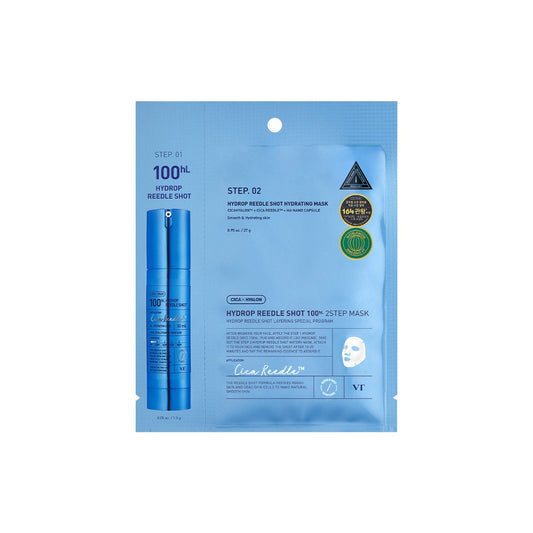 VT COSMETICS VT HYDROP REEDLE SHOT 100hL 2 STEP MASK 1.5g + 27g