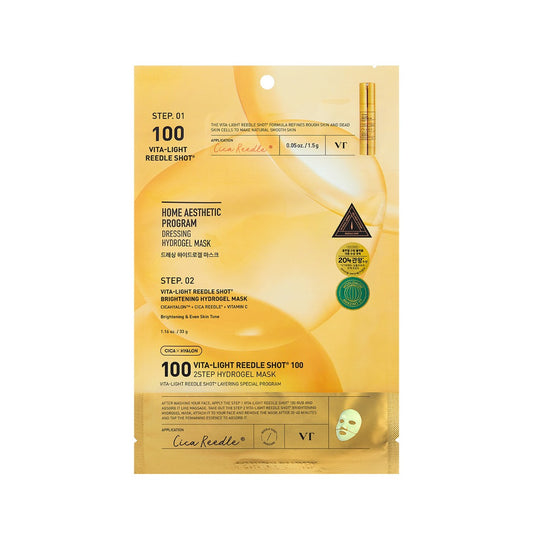 VT COSMETICS VT VITA-LIGHT REEDLE SHOT® 100 2STEP HYDROGEL MASK 1.5g + 33g