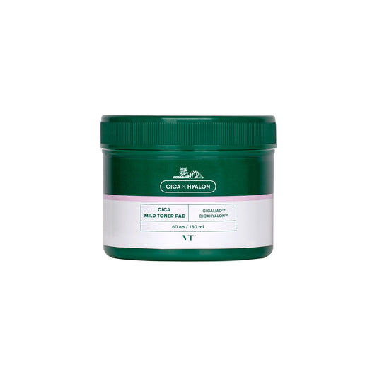 VT COSMETICS VT CICA MILD TONER PAD (60ea, 130ml) 130ml / 60ea