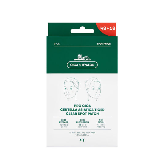 VT COSMETICS VT PRO CICA CENTELLA ASIATICA TIGER CLEAR SPOT PATCH4pcs/15ea*2+18ea*2(66EA) 4pcs/15ea*2+18ea*2(66EA)