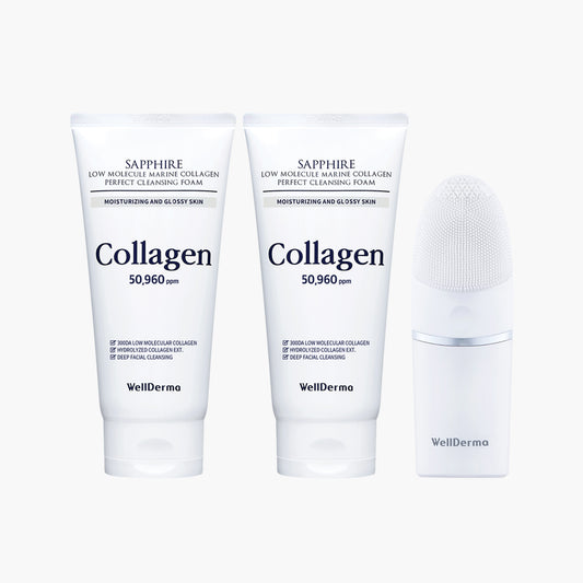 WellDerma SAPPHIRE LOW MOLECULE COLLAGEN CLEANSING DUO