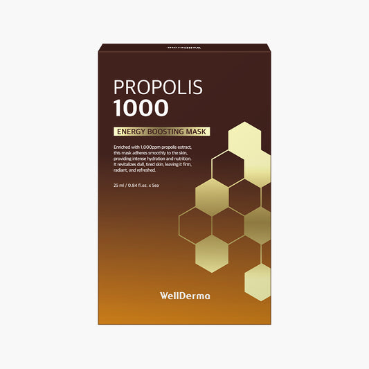 WellDerma propolis 1000 energy boosting mask (5pcs)