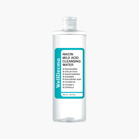 WellDerma niacin mild cleansing water