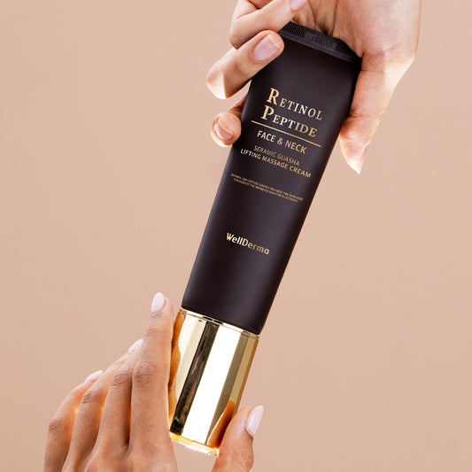 WellDerma retinol peptide lifting seramic guasha massage cream