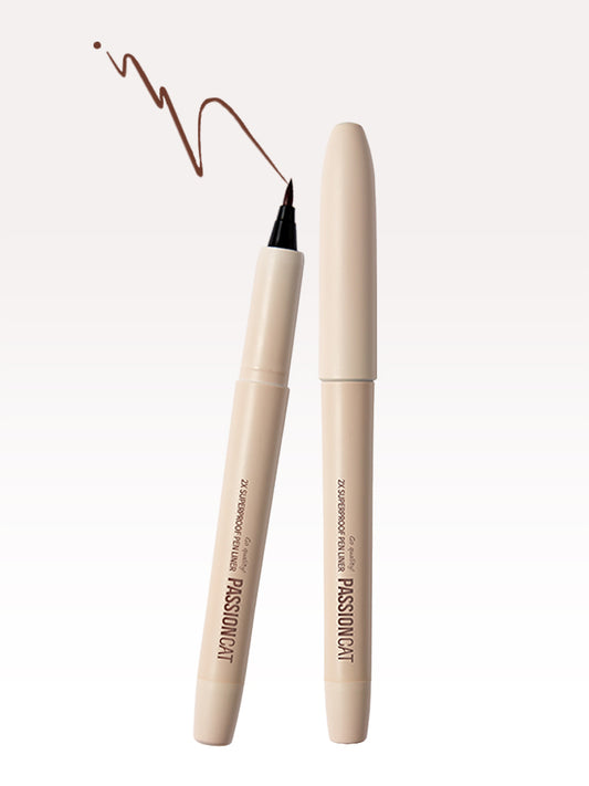 2X SUPERPROOF PEN LINER No.2 VEGAN BROWN