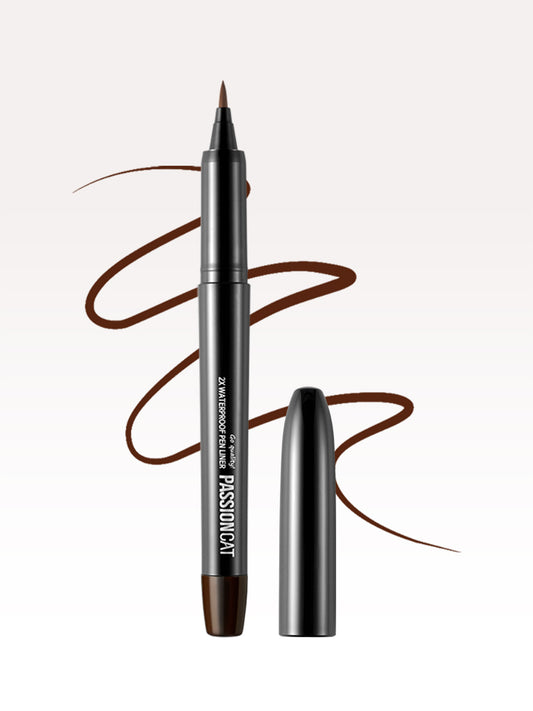 2X WATERPROOF PEN LINER No.2 BROWN