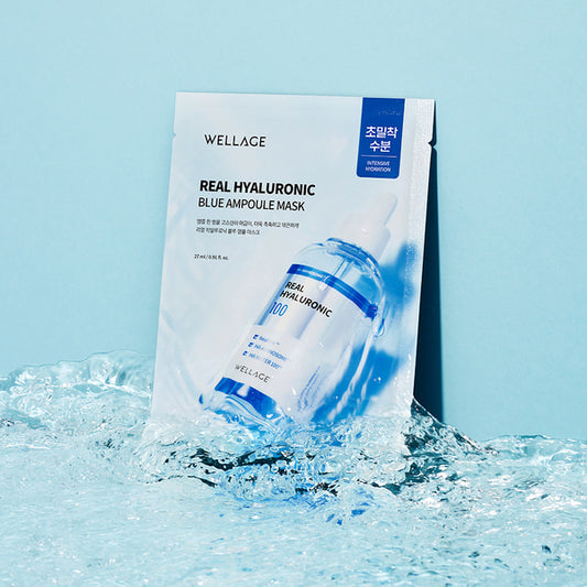 Wellage Real Hyaluronic Blue Ampoule Mask
