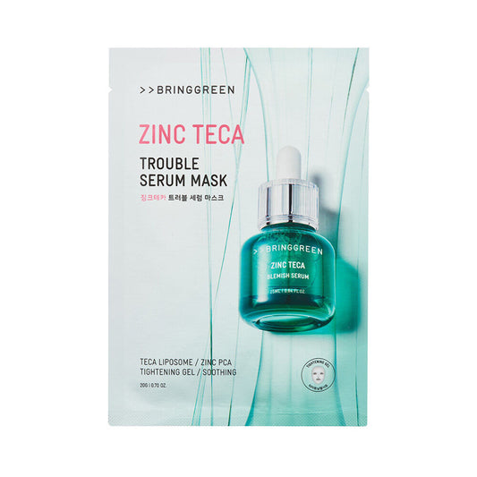 BRING GREEN ZINC TECA TROUBLE SERUM MASK 20g