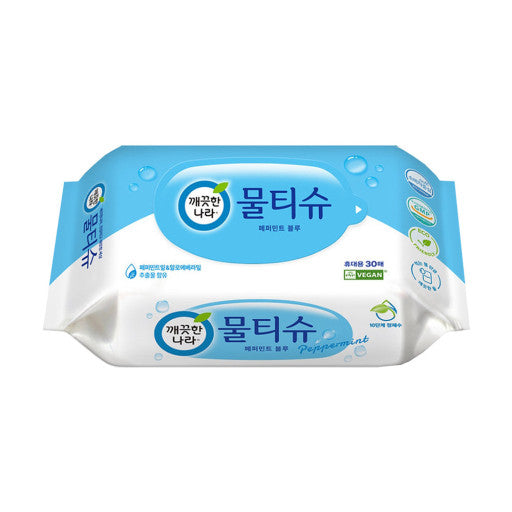 Kleannara Peppermint  Blue wet Wipes Portable 30 wipes