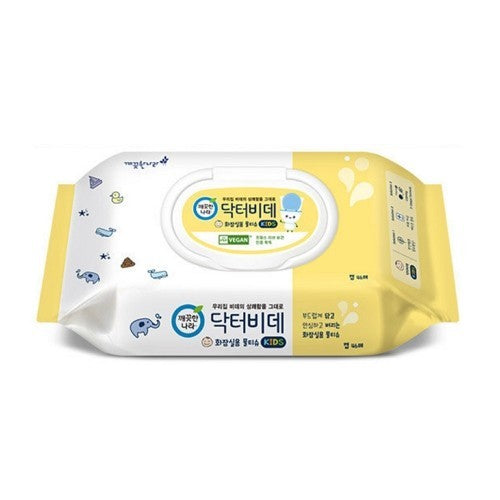 Kleannara Dr.Bidet flushable tolilet wet Wipes Cap 46 wipes for Kids