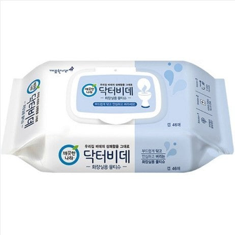 Kleannara Dr.Bidet flushable tolilet wet Wipes Cap 46 wipes