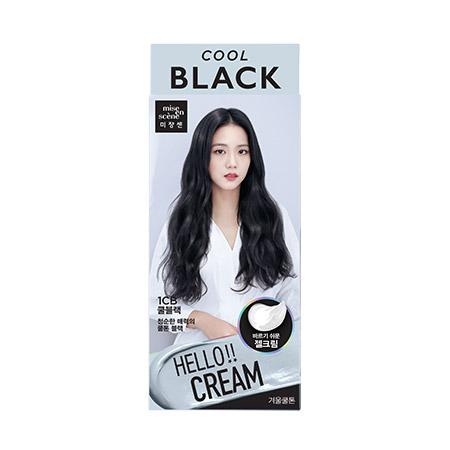 MISEENSCENE Hello Cream Color 1CB Cool Black 40g+80g+5g+6ml