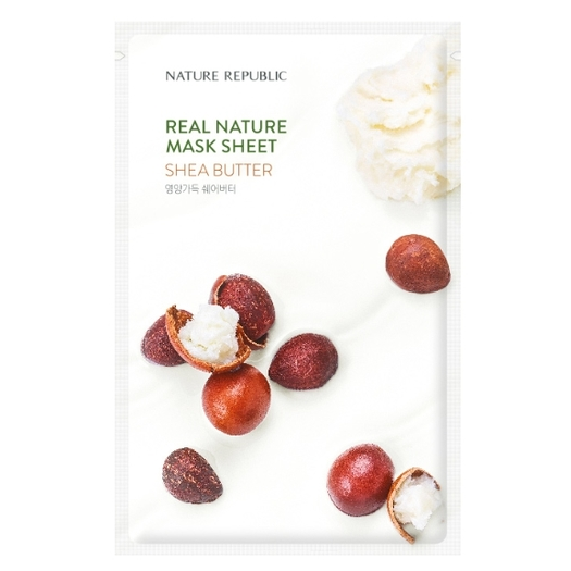 Real Nature Mask Sheet 23ml #Shea Butter 5 Pcs